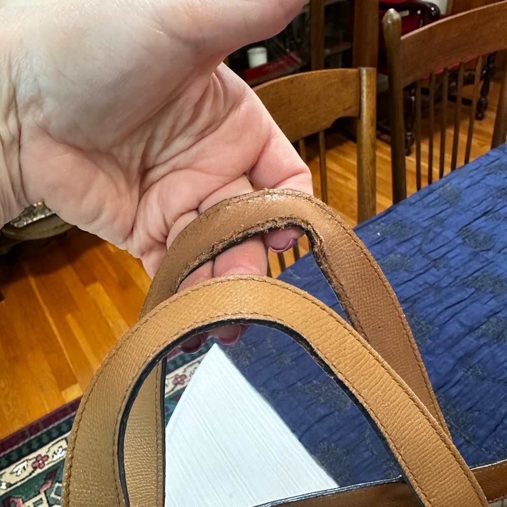 Celine Goldenrod Leather Square Tote Bag w/Crossbody Strap - Picture 15 of 15